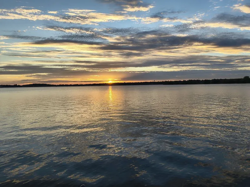 Sunset over Pistakee Lake