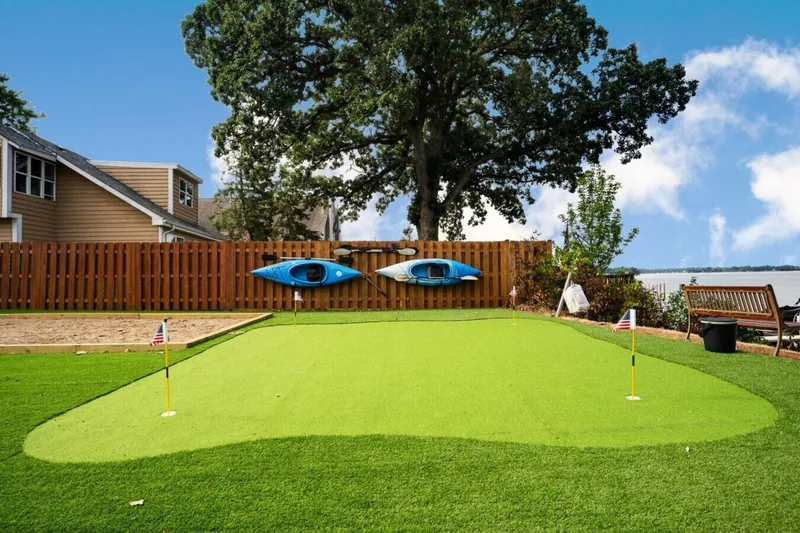The putting green on the lawn